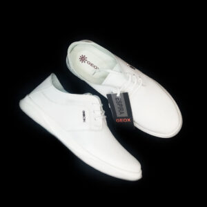 کفش اسپرت مردانه چرم سفید مدل GEOX WHITE کد0076